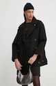 Kaput s primjesom vune Tommy Jeans DW0DW19752 crna AW24