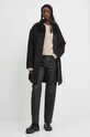 Kabát s příměsí vlny Tommy Jeans DW0DW19831 černá AW24
