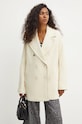 Kabát s prímesou vlny Morgan GAM bez kapucne béžová GAM