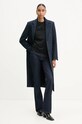 Vlnený kabát ZADIG&VOLTAIRE WWCO00217 tmavomodrá AW24
