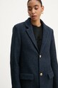 Vlnený kabát ZADIG&VOLTAIRE tmavomodrá WWCO00217