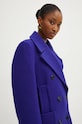 Karl Lagerfeld płaszcz wełniany fioletowy 246W1508