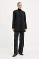 Вовняне пальто Theory O0901405 чорний AW24
