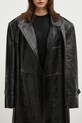 Кожаный плащ Sportmax Alfeo1234 2422476013600 чёрный