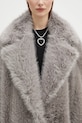 Sportmax płaszcz Manico szary 2422906012600