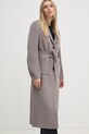 Îmbrăcăminte DIANE VON FURSTENBERG palton de lana DVFCL3S004 gri