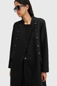Vlněný kabát AllSaints BLAIZE COAT W004OB černá AW24