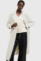 Пальто з домішкою вовни AllSaints MABEL COAT W006OZ білий AW24