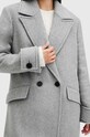 AllSaints płaszcz z domieszką wełny MABEL COAT W006OZ szary AW25