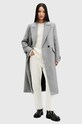 AllSaints płaszcz z domieszką wełny MABEL COAT szary W006OZ