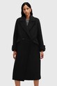 Пальто с примесью шерсти AllSaints MABEL COAT W006OZ чёрный AW24
