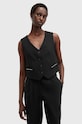 AllSaints vesta din amestec de lana ATLAS KRYS WAISTCOAT cu captuseala negru W006QB