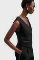 Vesta s příměsí vlny AllSaints ATLAS KRYS WAISTCOAT W006QB černá AW24
