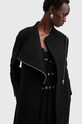 AllSaints płaszcz wełniany MARGOH COAT W009OB czarny AW24