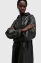 Ρούχα Δερμάτινο παλτό AllSaints KELSEA LEA COAT W028LB μαύρο