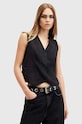 Vesta AllSaints AVERIE TEN WAISTCOAT pletenina černá W028QC