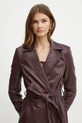 Kabát Bardot VEGAN LEATHER burgundské 59549JB