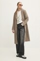 Abercrombie & Fitch płaszcz wełniany KI144.4242.465 beżowy AW24