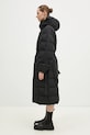 Péřová bunda GANNI Tech Seersucker Puffer Coat F9688 černá AW24
