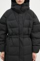 Pernata jakna GANNI Tech Seersucker Puffer Coat crna F9688