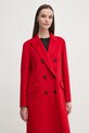 Kabát s příměsí vlny Pedro del Hierro 7528336 červená AW24