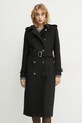 Пальто з домішкою вовни Morgan GETINA1 GETINA1 чорний AW24