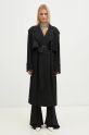 JW Anderson trencz wełniany Longline Trench Coat nieocieplane czarny CO0310.PG0011.999