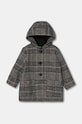 Детское пальто из смесовой шерсти United Colors of Benetton с подкладкой чёрный 2SNQGN032.P.Seasonal