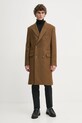 Шерстяное пальто The Kooples HMAN29007K коричневый AW24
