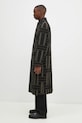 Вовняне пальто Kenzo Weave Overcoat FE65MA0329JB.99 чорний AW24
