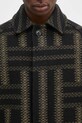 Вовняне пальто Kenzo Weave Overcoat чорний FE65MA0329JB.99