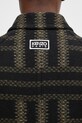 Вовняне пальто Kenzo Weave Overcoat FE65MA0329JB.99 чорний
