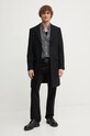 Lindbergh płaszcz wełniany 30.303022.BLACK czarny AW24