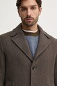 Vlnený kabát Sisley hnedá 2UHZSN03H