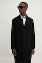 Vlněný kabát HUGO nezateplené černá 50528809
