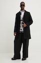 Vlněný kabát HUGO 50528809 černá AW24