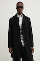 Vlněný kabát HUGO černá 50528809