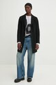 HUGO płaszcz kaszmirowy 50523954 czarny AW24