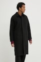 Kabát s prímesou vlny HUGO čierna 50523964
