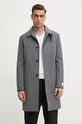 Calvin Klein płaszcz z domieszką wełny szary K10K113269