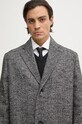 Пальто з домішкою вовни Calvin Klein K10K113275 сірий