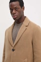 Шерстяное пальто Tommy Hilfiger MW0MW36611 бежевый AW24