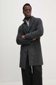 Tommy Hilfiger płaszcz wełniany MW0MW36611 szary