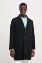 Tommy Hilfiger palton de lana MW0MW36611 negru