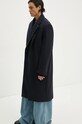 Вовняне пальто Y/Project DOUBLE FRONT COAT темно-синій 201CO006