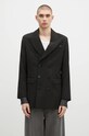 Martine Rose wool blazer Double Breasted Short Coat fabric black 328WT05006