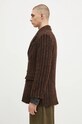 Vuneni kaput Martine Rose Double Breasted Short Coat 328WT02702 smeđa AW24