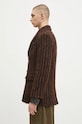 Martine Rose wool coat Double Breasted Short Coat 328WT02702 brown AW24