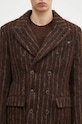 Martine Rose wool coat Double Breasted Short Coat brown 328WT02702