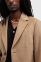 AllSaints płaszcz z domieszką wełny HAL COAT M005OZ beżowy AW24